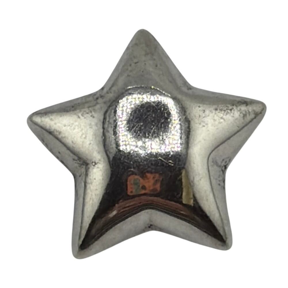 Vintage Mexican Sterling Silver Puffy Star Brooch